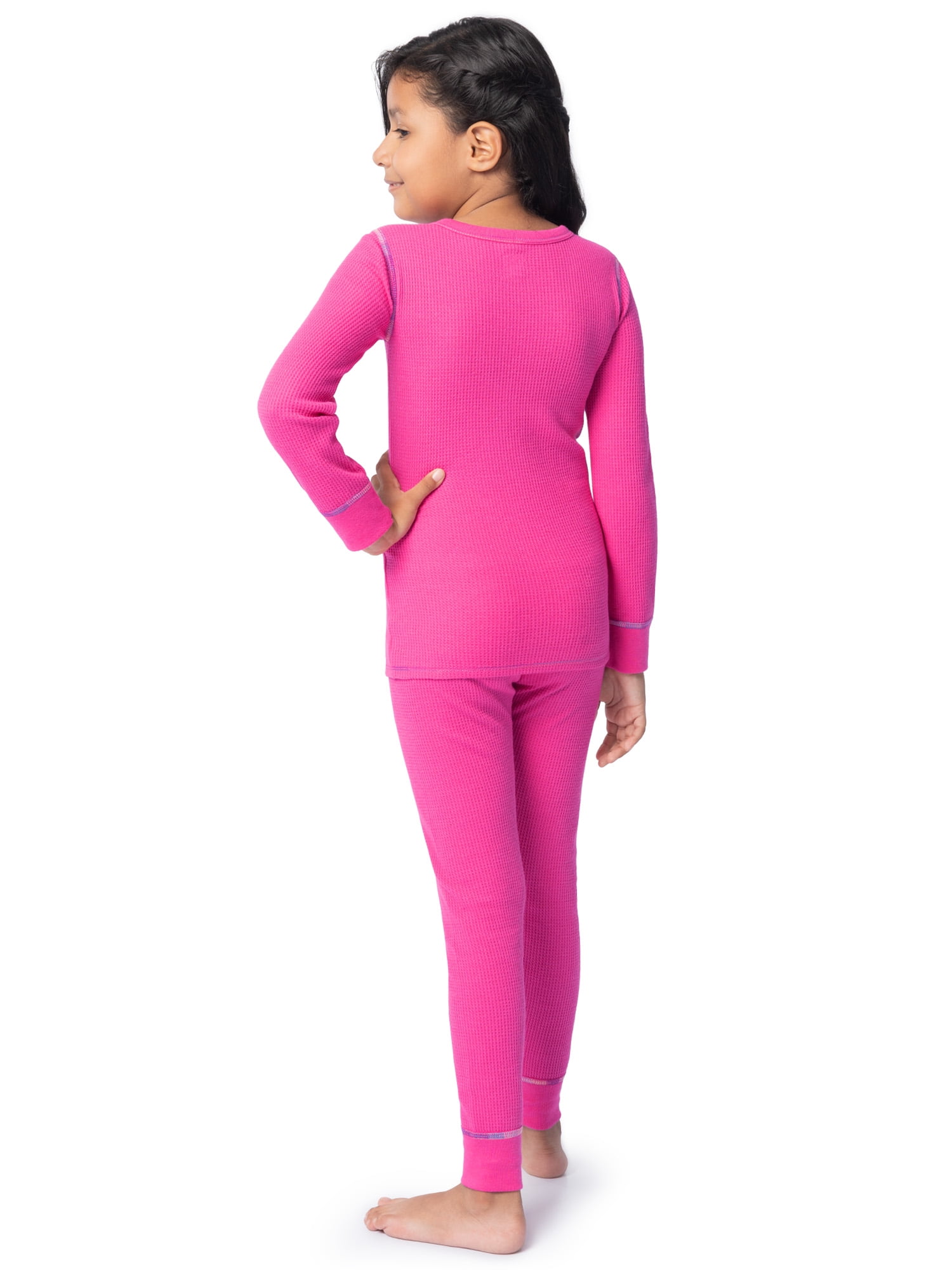 Athletic Works Boy's & Girl's Waffle Thermal Underwear Crew Top & Bottom Set, Sizes XS-XXL