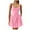 Pink, variant on Women's Summer Athletic Tennis Dress with Built in Shorts Square Neck Workout Exercise Active Golf Dresses with Pockets