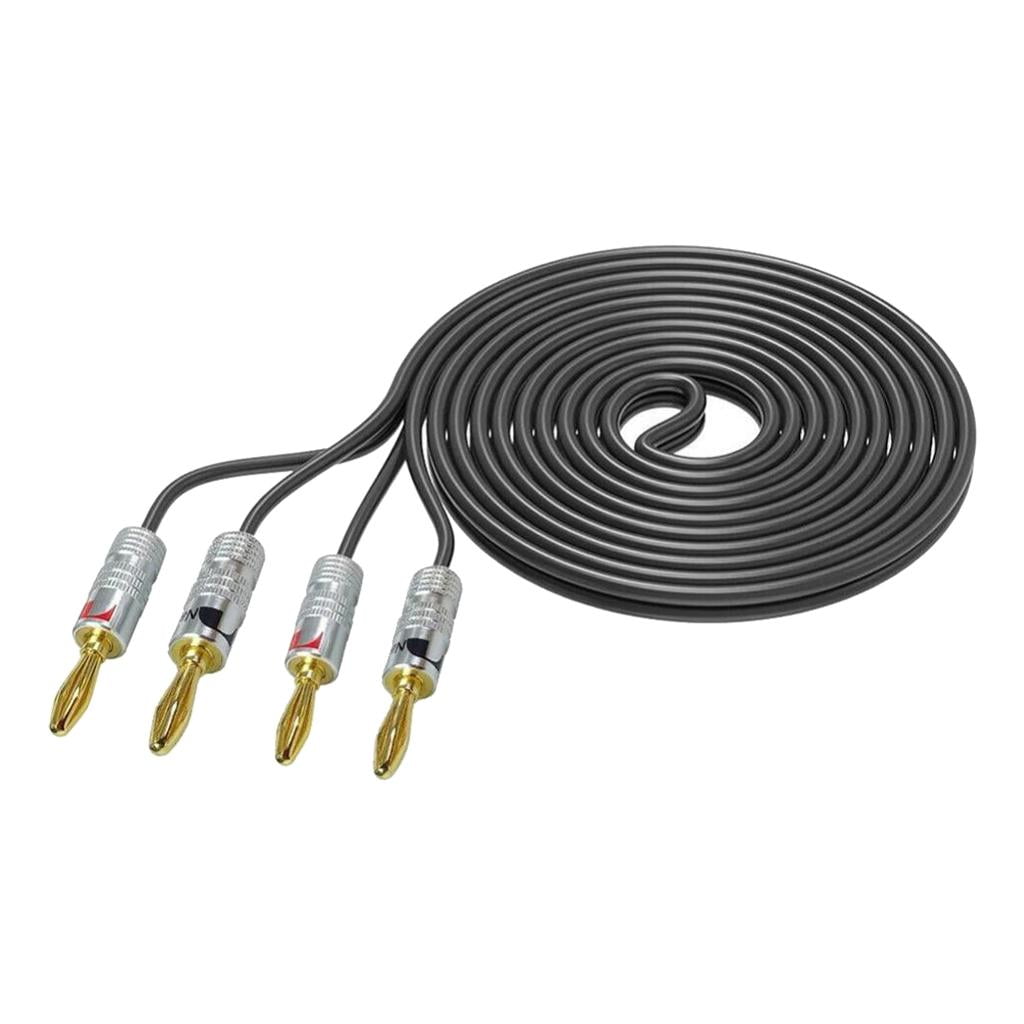 Audio Cable Connection Cable Speaker Cable with Gold- 4 X Banana for , Home Theater, 5. System ...