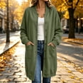 thumbnail image 7 of WIZUTIZ Women's Solid Color Button Front Jacket Mid-Length Long Sleeve Pockets Loose Fit Casual Winter Warm Coat Outerwear, 7 of 7