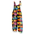 thumbnail image 2 of Jinhomg Plus Size Womens Jumpsuit 2025 Funny Cute Valentines Heart Graphic Onesies Lightweight Comfy Spaghetti Strap Wide Leg Rompers Spring Saving Clearance Multicolor XXXXL, 2 of 5