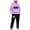 Purple, variant on Toddler Baby Boys Girls Outfits Little Spring Fall Letter Long Sleeve Elastic Waist 0-24M Everyday Outfit Set 2 PC