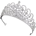 thumbnail image 3 of MasteelfCA Wedding Bride Crown Bridal Rhinestone Crown Birthday Party Tiara Wedding Hair Accessory, 3 of 7