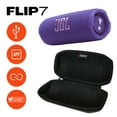 thumbnail image 2 of JBL FLIP 7 Waterproof Portable Speaker Bundle with gSport Carbon Fiber Case (Purple), 2 of 9