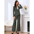thumbnail image 4 of DARING DIVA Women's Dressy 2 Pieces Office Blazer and Pants Set XS Dark Gray, 4 of 6