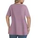 thumbnail image 3 of Tops de Manga Corta de Tamaño Más de las Mujeres, Blusas de Cuello en V Impresas de Verano de Moda para Uso Casual, Diario Y de Fiesta, 3 of 8