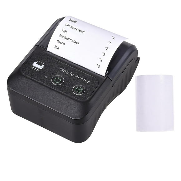 Imprimante de Reçus Thermique Portable Sans Fil Bt Mini Reçu Pos Imprimante Mobile. Esc/pos Compatible avec les Fenêtres Ios Android -