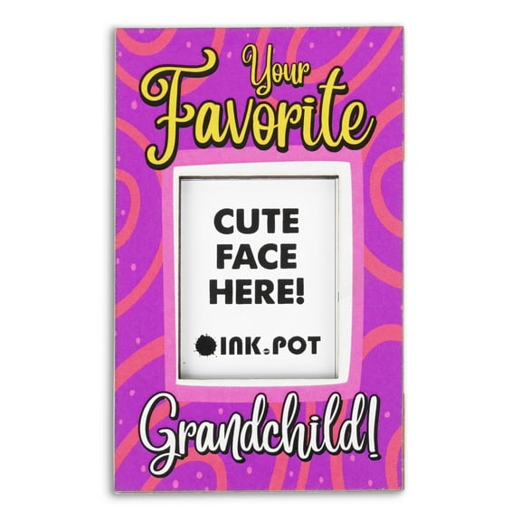InkdotpotYour Favourite Grandchild!PhotoMagnetFrame-MagneticPhotoFramesFor Refrigerator Magnets- MiniPhotoFrames- Cute Gift ForGrand Parents- Nana| 9 x 5.5 cm