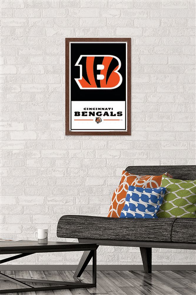 NFL Cincinnati Bengals - Logo 21 Wall Poster, 14.725" x 22.375", Framed