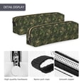 thumbnail image 4 of Disketp Green Camouflage Skull Estuche de Lápices de Cuero con Cierre, Estuche Compacto para Papelería, Bolígrafos y Accesorios Pequeños, 4 of 7