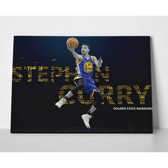 Steph Curry Layup Poster or Wrapped Canvas