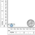 thumbnail image 6 of Gem Stone King 14K White Gold Millennium Blue Mystic Quartz and White Zirconia Engagement Ring for Women | 2.02 Cttw | Oval 9X7MM | Gemstone Birthstone | Size 6, 6 of 6