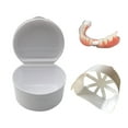 thumbnail image 2 of YUEHAO Étui de Bain pour Prothèses, Tasses pour Trempage de Prothèses, Étui de Nettoyage pour Prothèses avec Récipient de Rétention, Boîte de Bain avec Brosse Blanc, 2 of 6