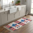 thumbnail image 6 of Area Rug with Tassels 2' x 5', USA 250 Years Independence Day Flag Star Kitchen Runner Rug for Hallway Bedroom Throw Rugs, Red Fireworks Soft Door Mat for Bathroom Entrance Living Room, 6 of 9