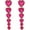 Rose red, variant on Rhinestone Heart Stud Earrings For Women Heart Crystal Drop Dangle Earrings Dainty Chic Sparkly Pink Crystal Love Heart Statement Earrings Jewelry Gift