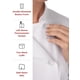 thumbnail image 3 of Chaqueta de chef Chef Works Le Mans para mujer, talla pequeña, blanca, 3 of 5