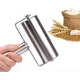 thumbnail image 2 of Pastry Pizza Roller, Non Stick Smooth Stainless Steel Rolling Pin Metal Kitchen Utensils, for Baking Dough, Pizza, Pie, Pastries, Pasta, Cookies, 2 of 5