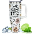 thumbnail image 5 of 40 oz Christian Tumblers with Handle Gifts for Women, Bible Verse Scripture Gifts, Religious Spiritual Faith Gifts for Women, Baptism Gifts for Girl, 5 of 6