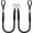 Black, variant on AISUO 4 Feet Bungee Dock Mooring Rope, 2‑Pack, Built‑In Snubber with Stainless Steel Clip, Docking Accessory for Boats, PWC, Kayak, Jet Ski, Pontoon, Canoe, Power Watercraft, Red & Black