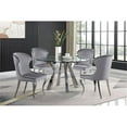 thumbnail image 4 of Alaia Round 51-inch Clear Glass Top Dining Table Chrome, 4 of 7