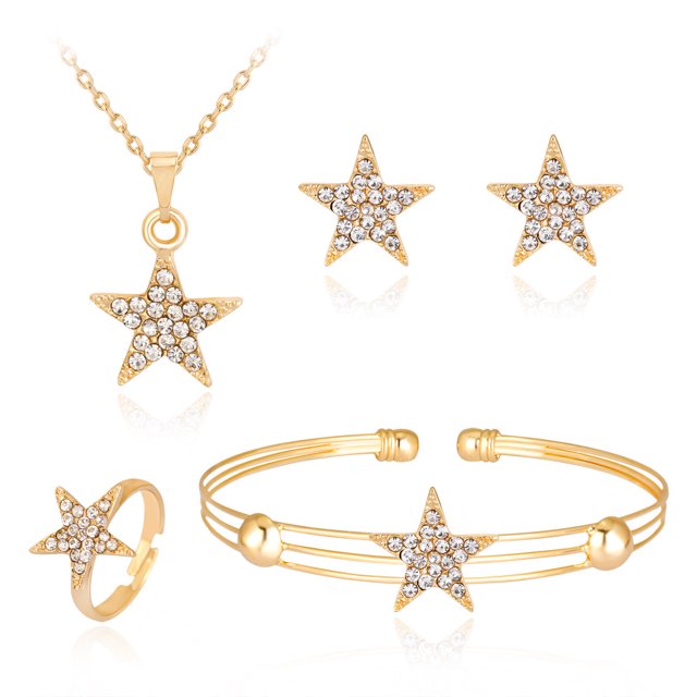 Joyería de moda minimalista con forma de estrella encantadora, joyería de moda como regalo para niñas y mujeres