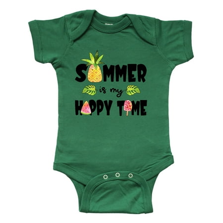 

Inktastic Summer is my Happy Time- Pineapple Watermelon Popsicle Gift Baby Boy or Baby Girl Bodysuit