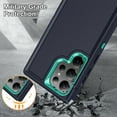 thumbnail image 6 of ShellTech Case for Samsung Galaxy S22 Ultra,Shockproof TPU+PC 3-Layer Protection Case Heavy Duty Armor Cover for Galaxy S22 Ultra,Navy+Mint, 6 of 7