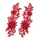 thumbnail image 3 of 2 uds apliques de flores de encaje adornos de tela de encaje apliques bordados finos apliques bordados de flores para boda vestido de graduación Jeans Rojo Macarena Apliques de encaje, 3 of 8