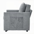 thumbnail image 2 of Grey Chenille Fabric Upholstered 31.5" Convertible Sofa for Living Room, 2 of 26