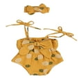 thumbnail image 1 of 2Pcs Baby Summer Wear Pineapple/Polka Dot Romper + Bowknot Headband Set, 1 of 9