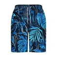 thumbnail image 3 of cocolona Mens Swim Trunks Summer Casual Loose Hawaiian Print Vacation Beach Shorts Elastic Waist Drawstring Board Shorts, 3 of 5