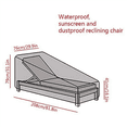 thumbnail image 2 of Outdoor Cover, Waterproof Garden Wicker Chair Sunbed Cover, Terrace Furniture Protection Layer, 2 of 8