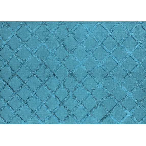 Ahgly Company Indoor Rectangle Oriental Light Blue Industrial Area Rugs, 8' x 12'