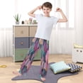 thumbnail image 5 of Boy's Pajama Pants Boys' Long Sleep Pants Children's Pajama Pants Loose Fitting Pajama Pants are Convenient to Put on and Take off XL Pink Leaves, 5 of 9