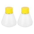 thumbnail image 1 of Uxcell 2pcs Solvent Alcohol Dispensers 180ml Conical Push Down Liquid Bottle Plastic Lid Copper Core, White, 1 of 6