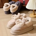 thumbnail image 5 of Zapatillas para uso al aire libre en invierno, zapatos de algodón con lazo de interior de suela gruesa, zapatillas bajas de algodón cálidas de terciopelo de invierno para mujer, 5 of 5