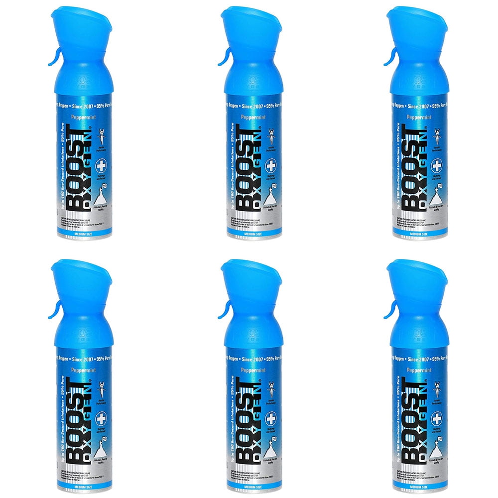 Boost Oxygen Natural Portable 5 Liter Pure Oxygen Canister Peppermint