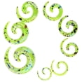 thumbnail image 4 of Tapones de túnel Zulema Acrílico Caracol Orejeras Kit De Estiramiento Verde, 4 of 8