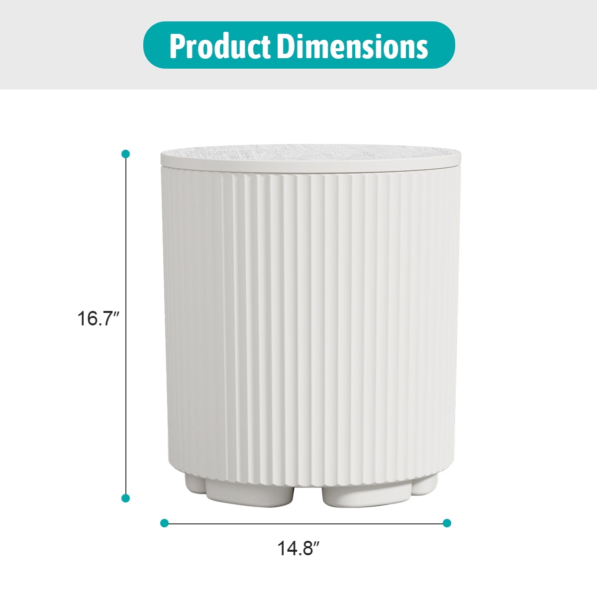 PolarcoForgeco 2-in-1 Portable Ice Bucket Cooler Table, Outdoor Ice Chest & Side Table Combo, Ideal for Patio, Parties, Picnics, Beach, and Outdoor Gatherings, White