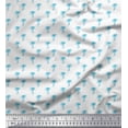 thumbnail image 1 of Soimoi Blue Modal Satin Fabric Palm Tree Print Sewing Fabric Yard 42 Inch Wide, 1 of 5