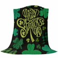 thumbnail image 6 of Happy St Patrick's Day Blanket Soft Cozy Warm Throw Blanket for Couch, Plush Fuzzy Flannel Fleece Blankets for Sofa, Green Lucky Shamrocks Vintage Bed Blankets Lightweight Gifts for Women, 40"x60", 6 of 9