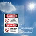 thumbnail image 6 of (2 Pack) Fuel Storage No Smoking Bilingual OSHA Danger Sign 10 Inch X 14 Inch Vinyl Label Decal Sticker Weather Resistant, UV Protected for Workplace, Business, and Construction Site,, 6 of 7