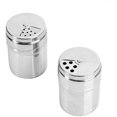 thumbnail image 1 of Stainless Steel Dredge Salt / Sugar / Spice / Pepper Shaker Seasoning Cans with Rotating Cover - 2 PCS, 1 of 6