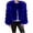 Dark Blue, variant on Lovskoo 2024 Womens Winter Coats Cropped Faux Fur Jacket Thick Warm Open Front Solid Color Long Sleeve Coat Light Blue