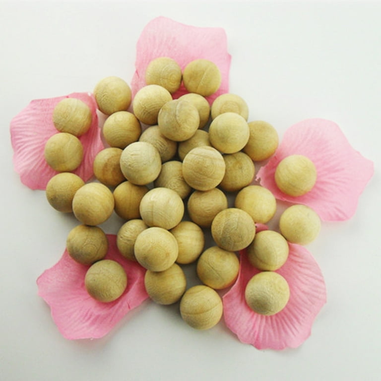 20Pcs 1.8cm Camphor Wood Moth Balls Wardrobe Clothes Drawer Smell Remover  Beads