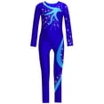 thumbnail image 3 of TTAO Full Body Leotard for Girls Ballet Dance Bodysuit Long Sleeve Skating Jumpsuit Tumbling Activewear Blue 6, 3 of 5