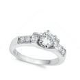 thumbnail image 4 of CHOOSE YOUR COLOR White CZ Vintage Chic Round Solitaire Ring .925 Sterling Silver Band Female Size 8, 4 of 4