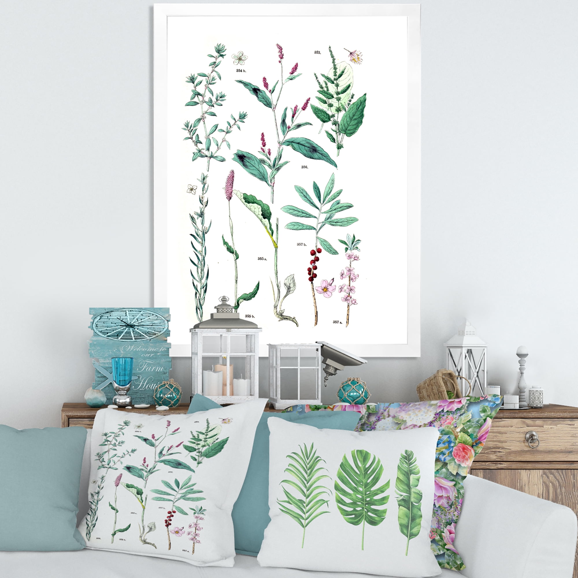 Designart 'Ancient Plants' Traditional Framed Art Print