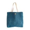 thumbnail image 3 of Práctica bolsa de compras de pana: bolsa de mano compacta y colorida para estudiantes, ideal para Azul oscuro, 3 of 8