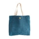 thumbnail image 3 of Práctica bolsa de compras de pana: bolsa de mano compacta y colorida para estudiantes, ideal para Azul oscuro, 3 of 8